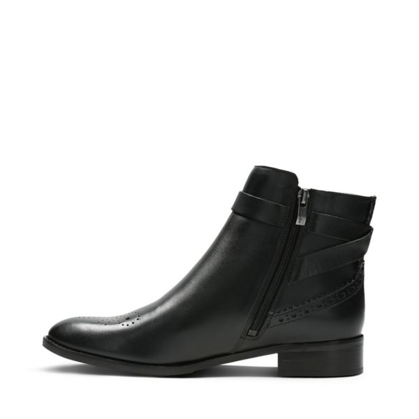 Clarks Womens Netley Olivia Ankle Boots Black | UK-158723